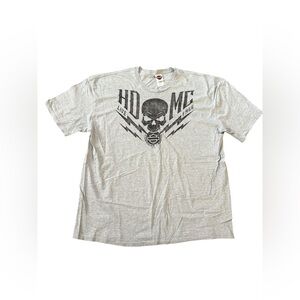 Harley Davidson Motorcycles Gray HD MC Live Free Graphic Skull Shirt 5XL